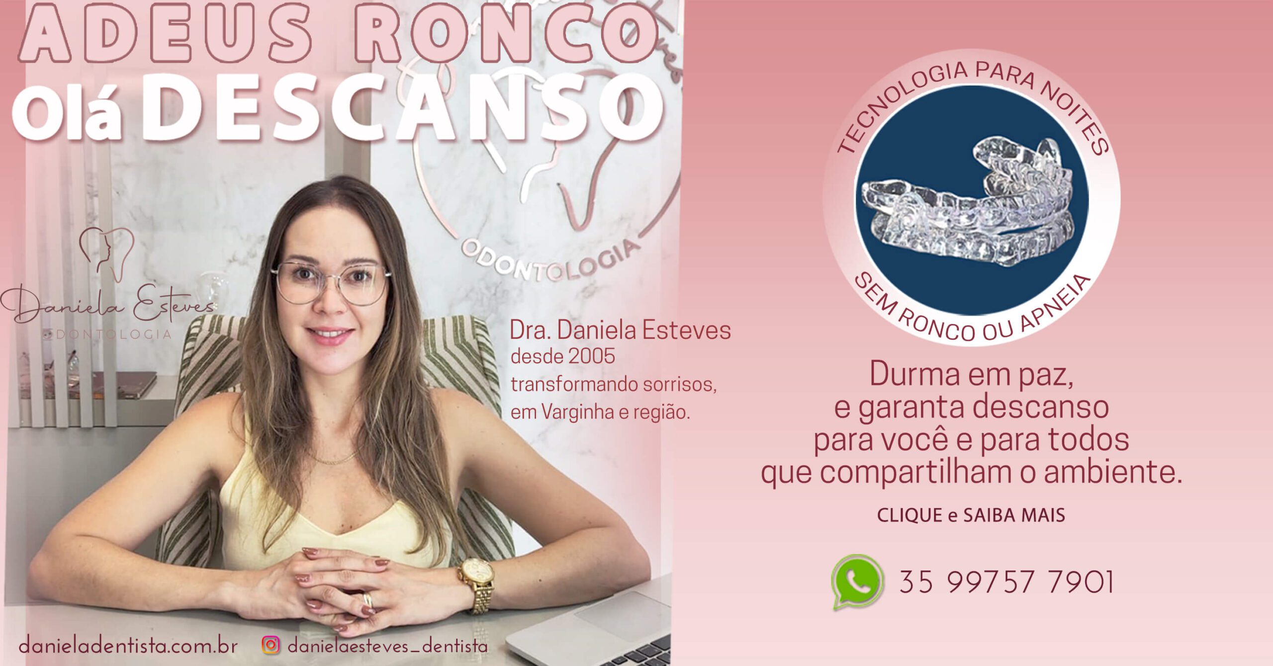 Ronco e Apneia do Sono - Dra Daniela Esteves - Dentista em Varginha